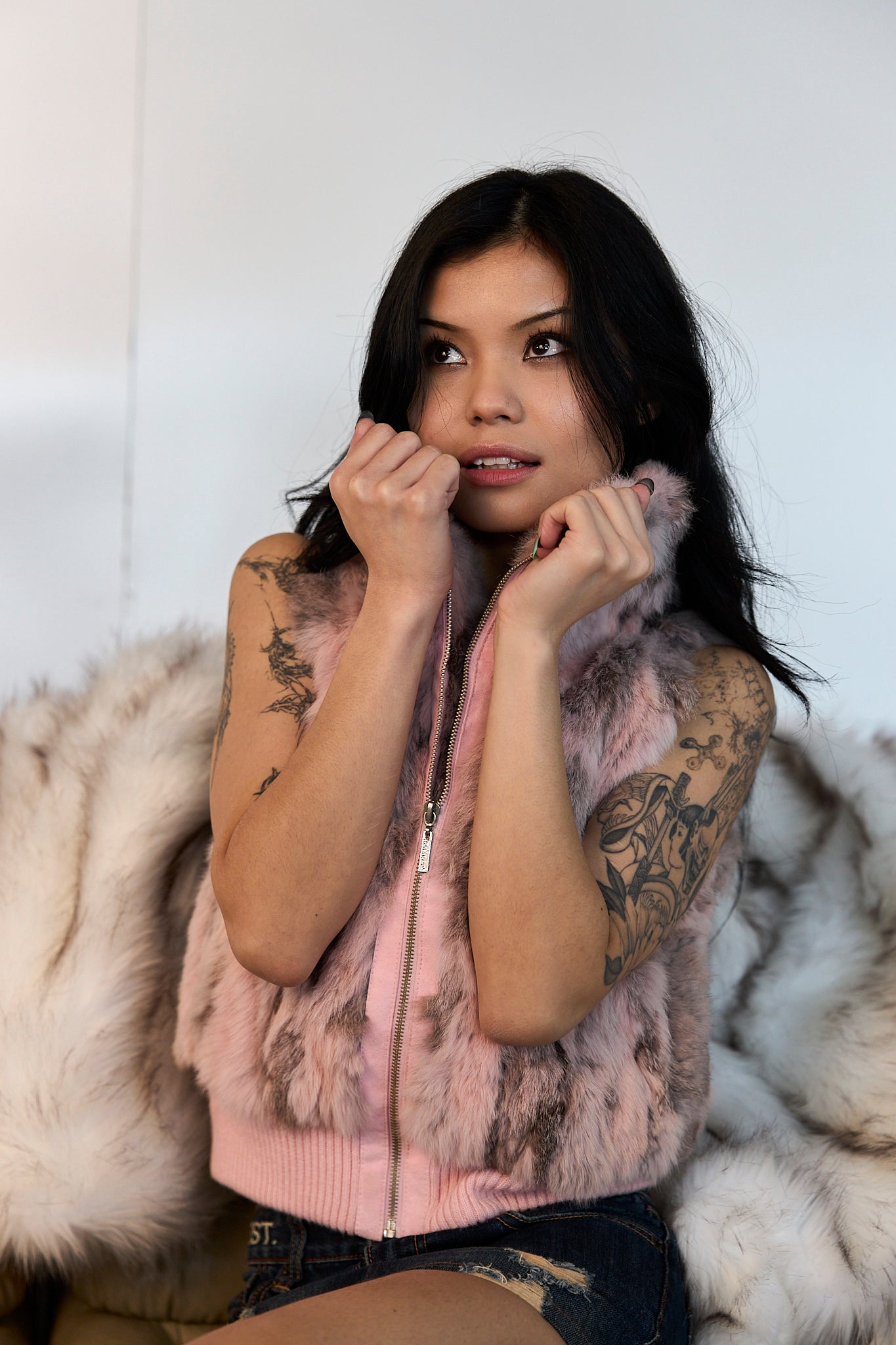 Genuine Fur Pink Vest