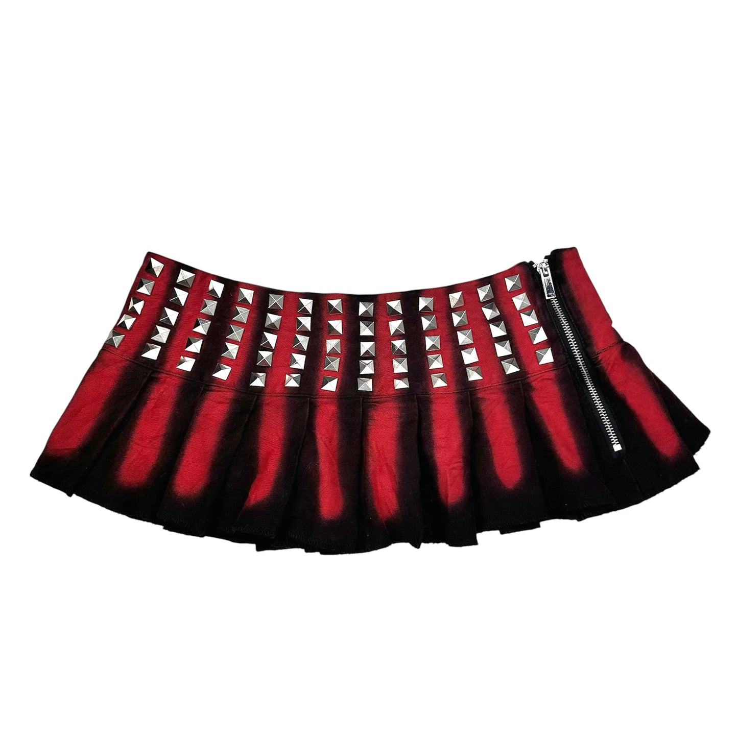 Studded Pleated Mini Skirt