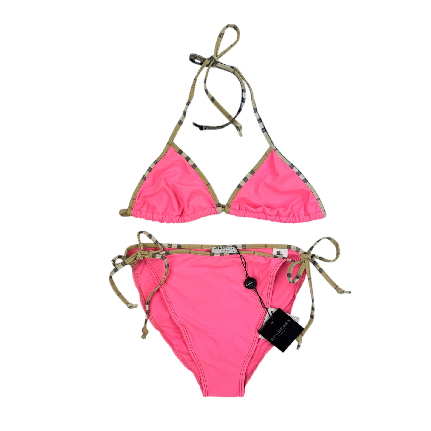 Deadstock Burberry Pink Nova Check Bikini
