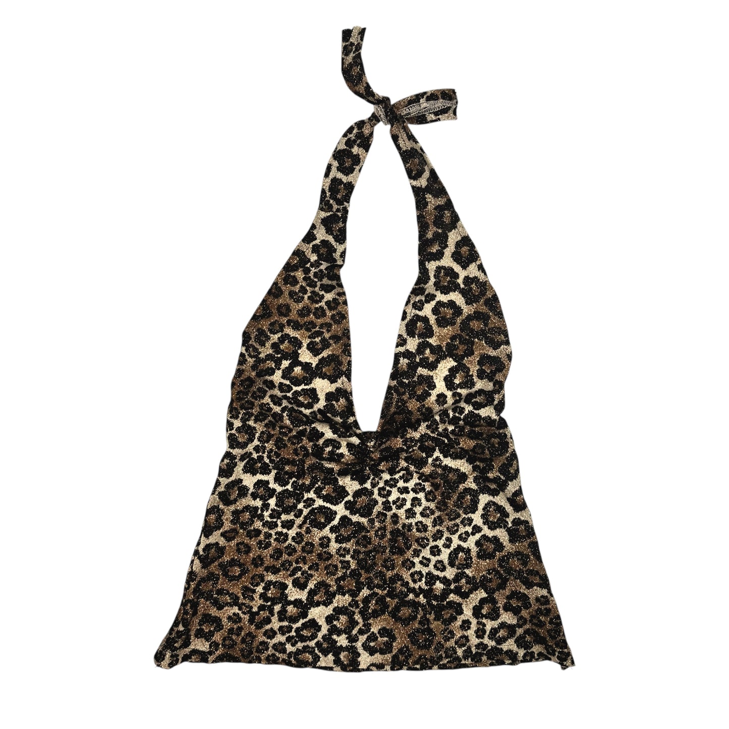 Leopard Shimmer Halter Top