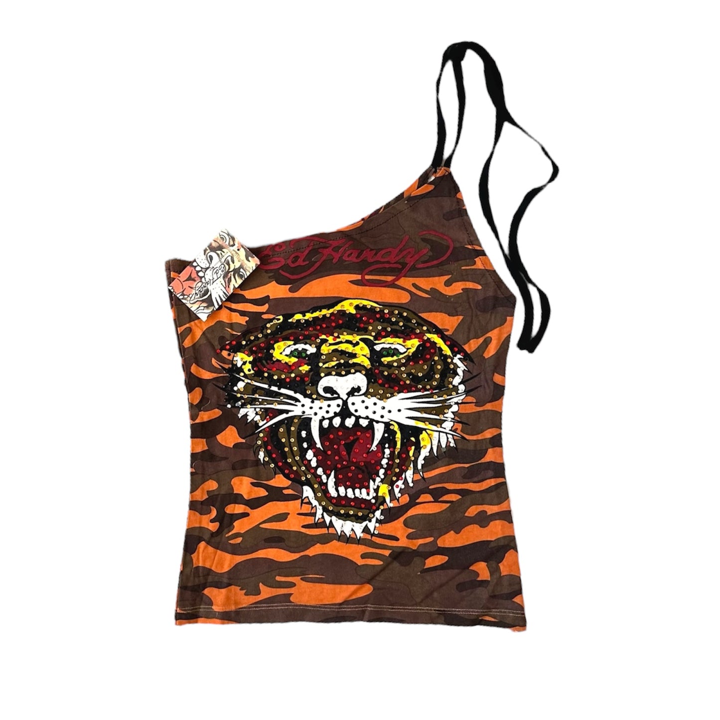 Ed Hardy One Shoulder Camo Tank