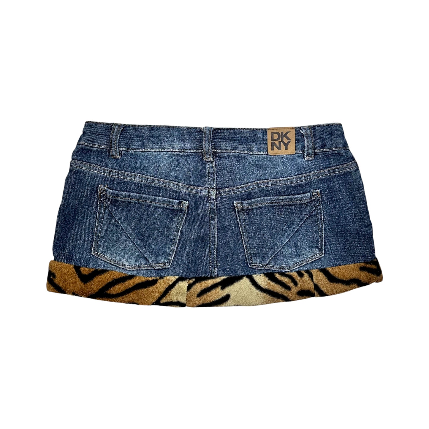 DKNY Denim Tiger Mini Skirt
