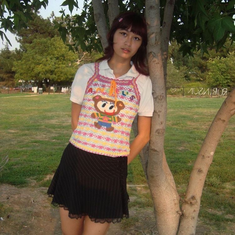 Rare Hysteric Glamour Grunge Pops Crochet Tank