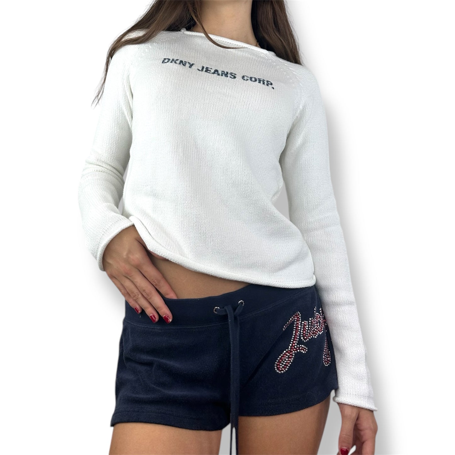 DKNY Jeans White Knit