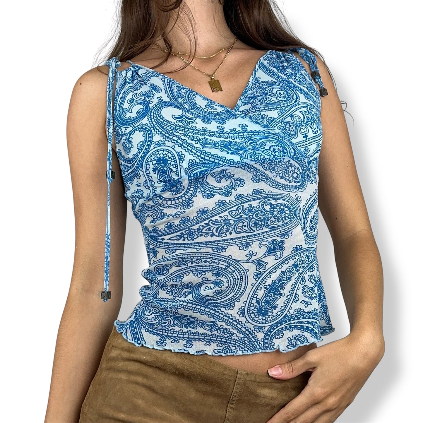Morgan De Toi Pattern Mesh Tank