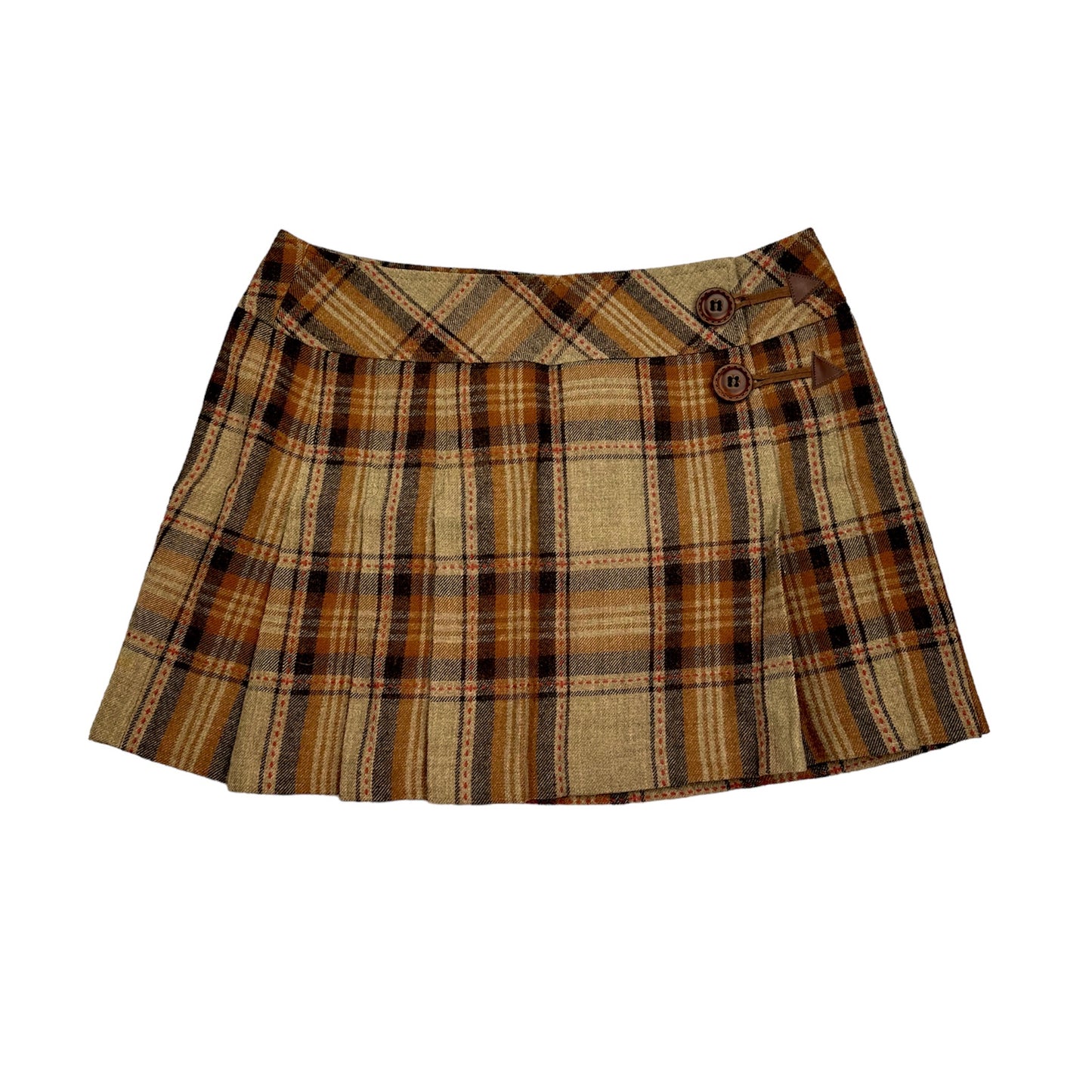 Cecil McBee Wool Pleated Mini Skirt
