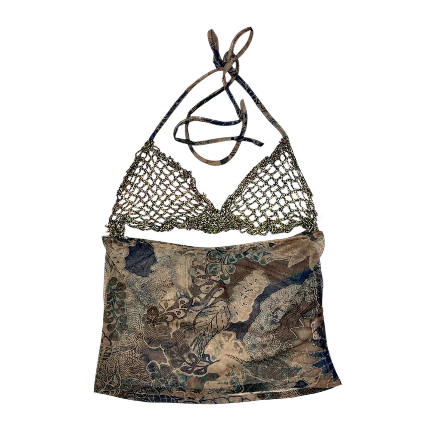 Crochet Mesh Pattern Halter