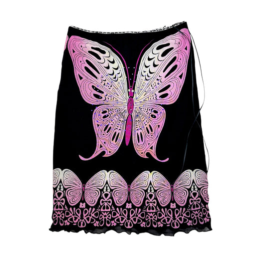 Butterfly Mesh 90s Midi Skirt