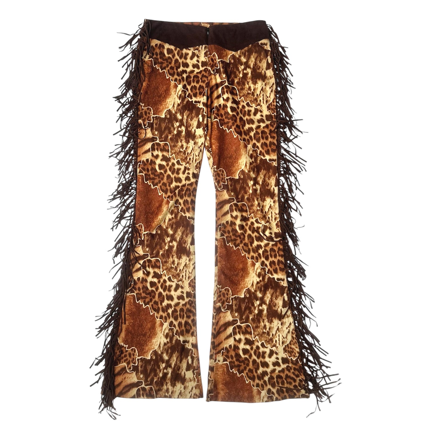 Animal Print Frill Pants