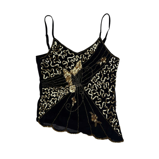 Gold Sequin Butterfly Cami