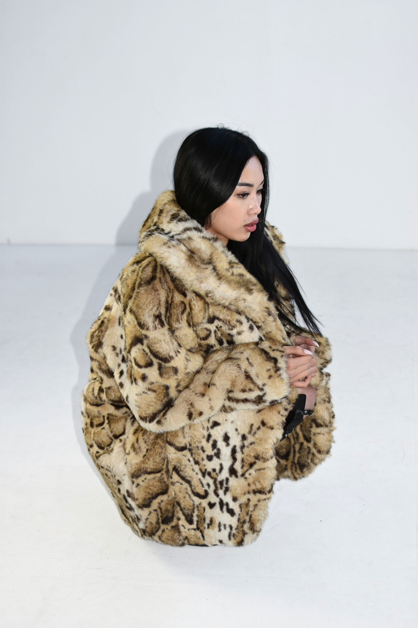 Animal Print Fur Coat