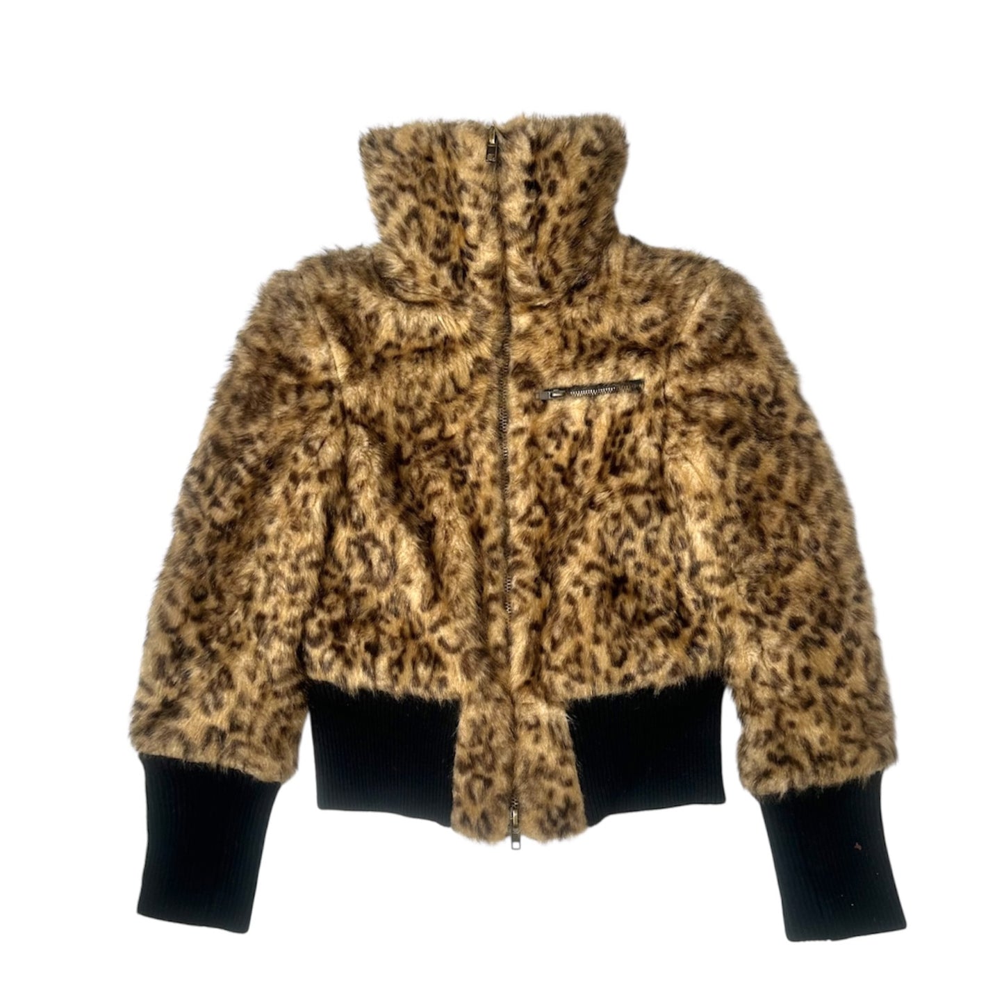 Japanese Faux Fur Leopard Jacket