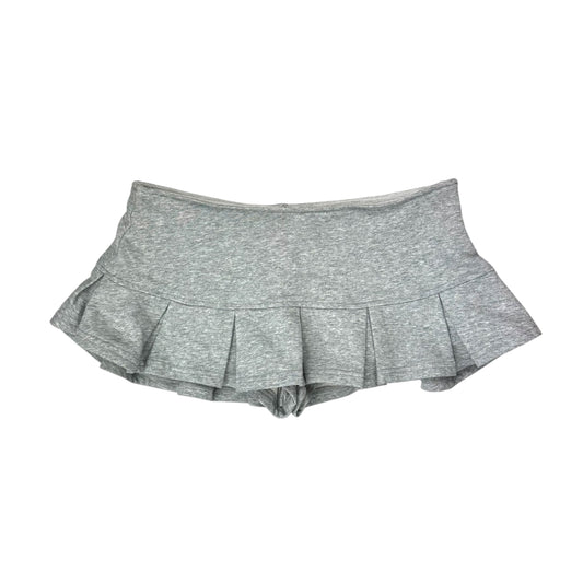 Grey Pleated Mini Skort