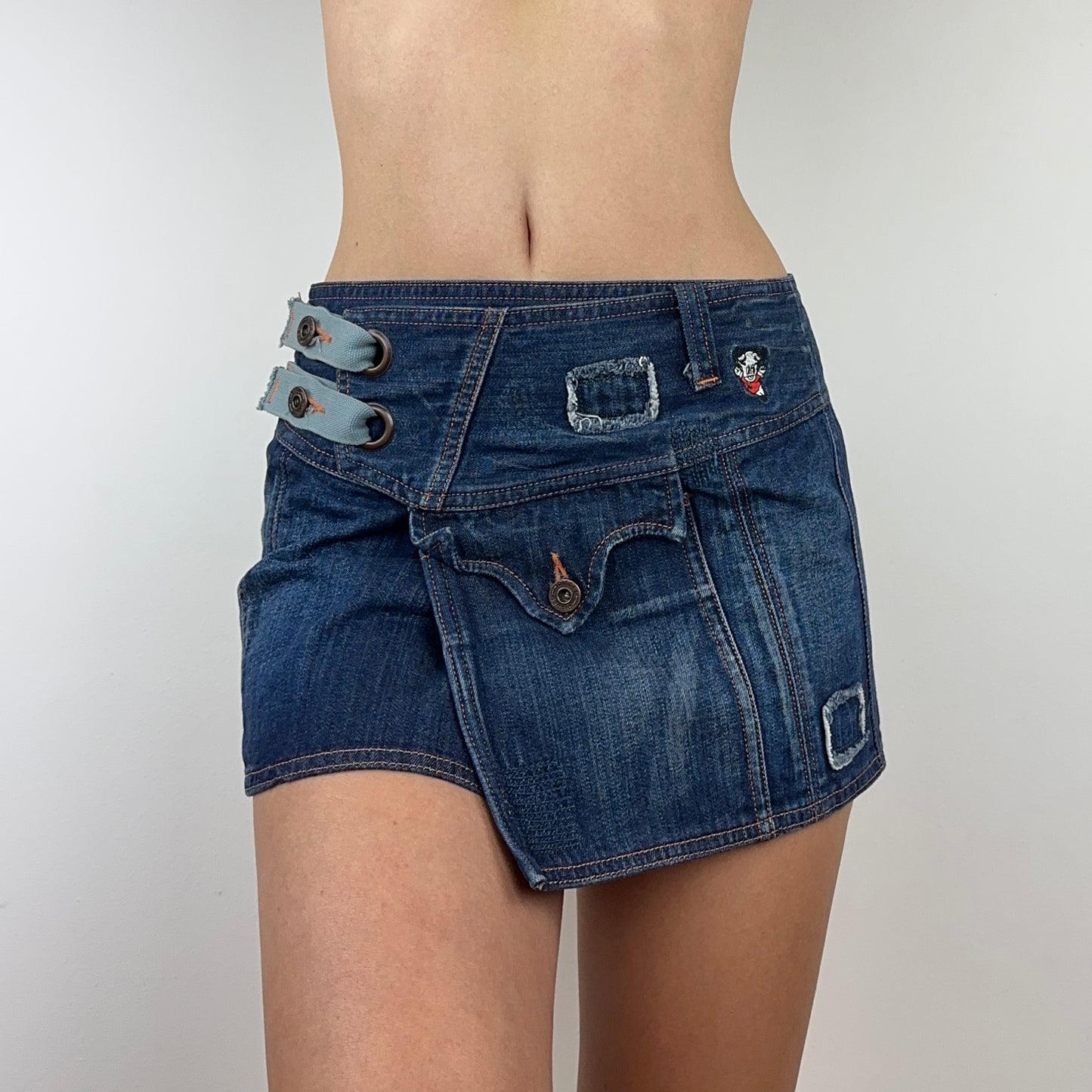 Diesel Denim Cargo Mini Skirt