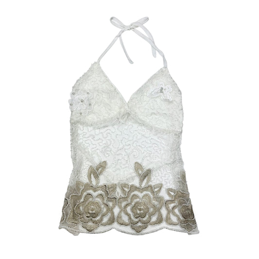 Beaded Backless Top