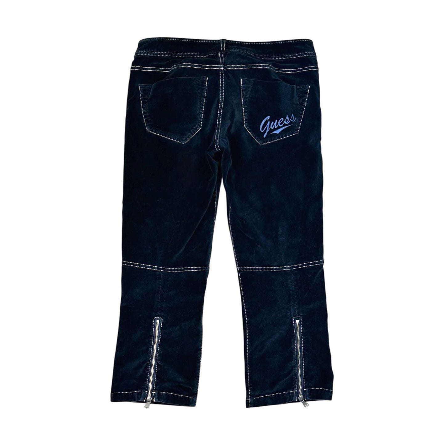 Guess Navy Velvet Capris