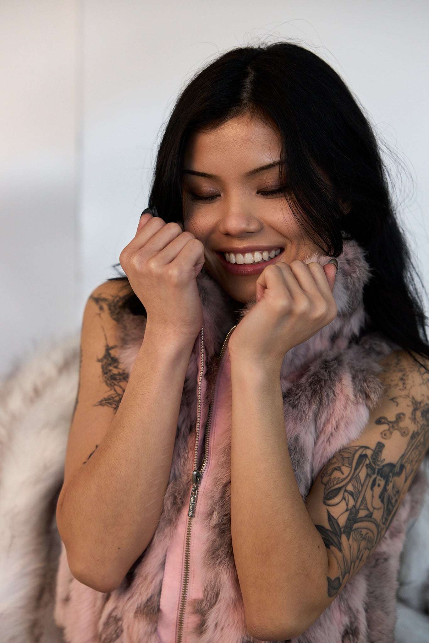 Genuine Fur Pink Vest