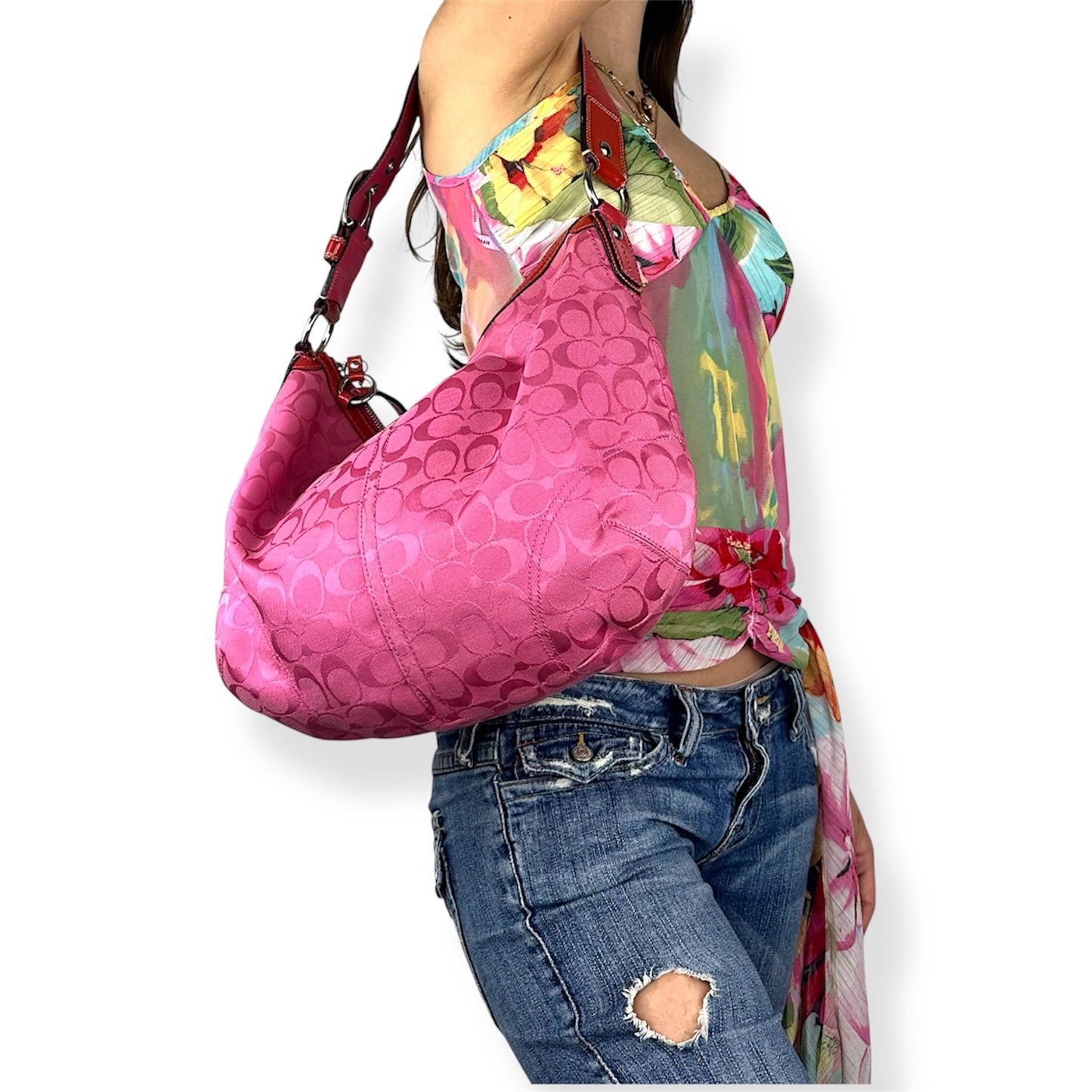 Coach Monogram Pink Handbag