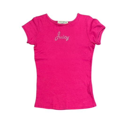 Juicy Couture Pink Rhinestone Baby Tee