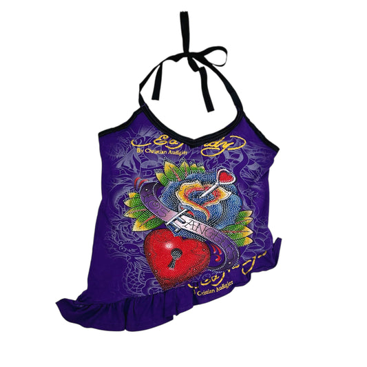Rare Ed Hardy Rhinestone Tank
