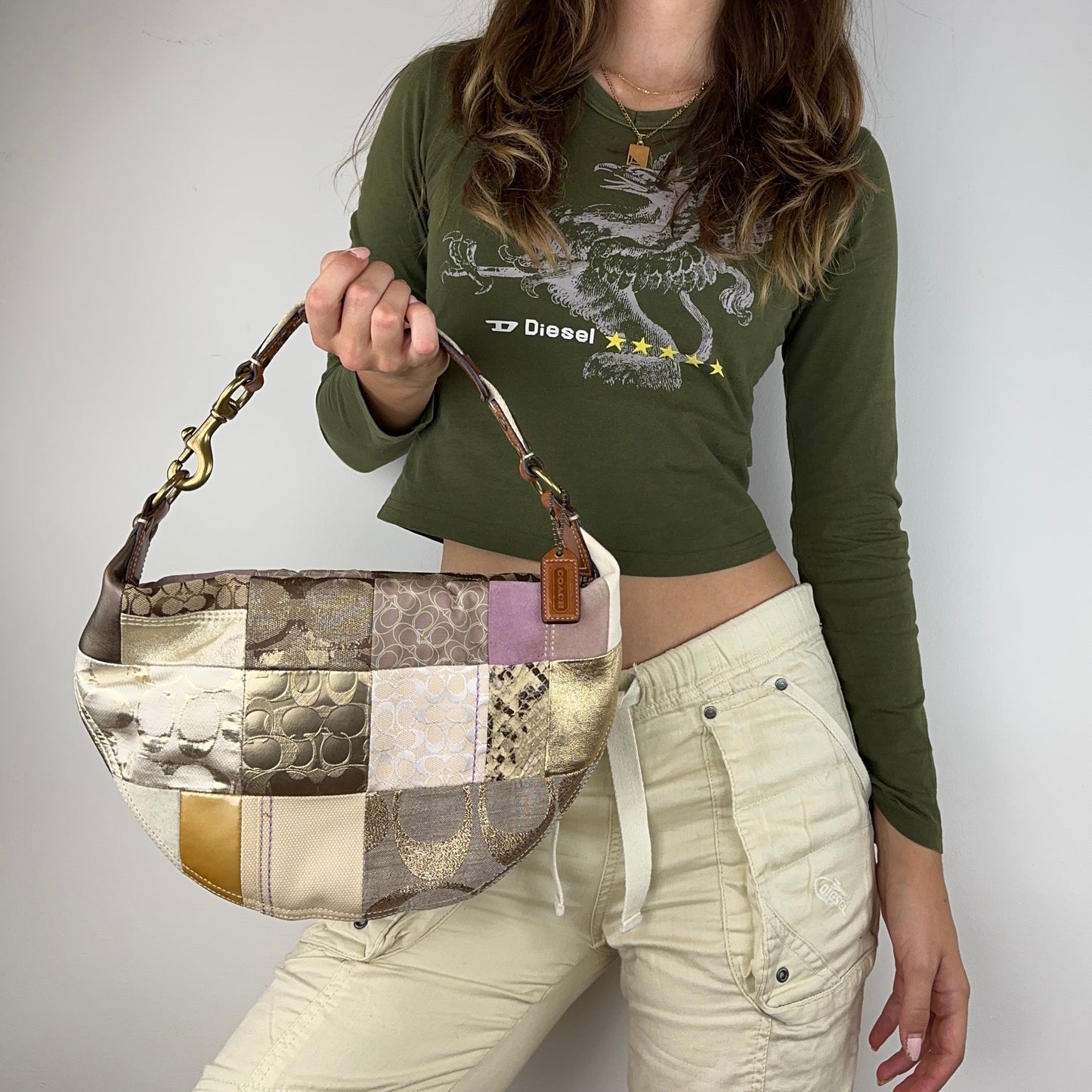 Coach Pink Gold Bag