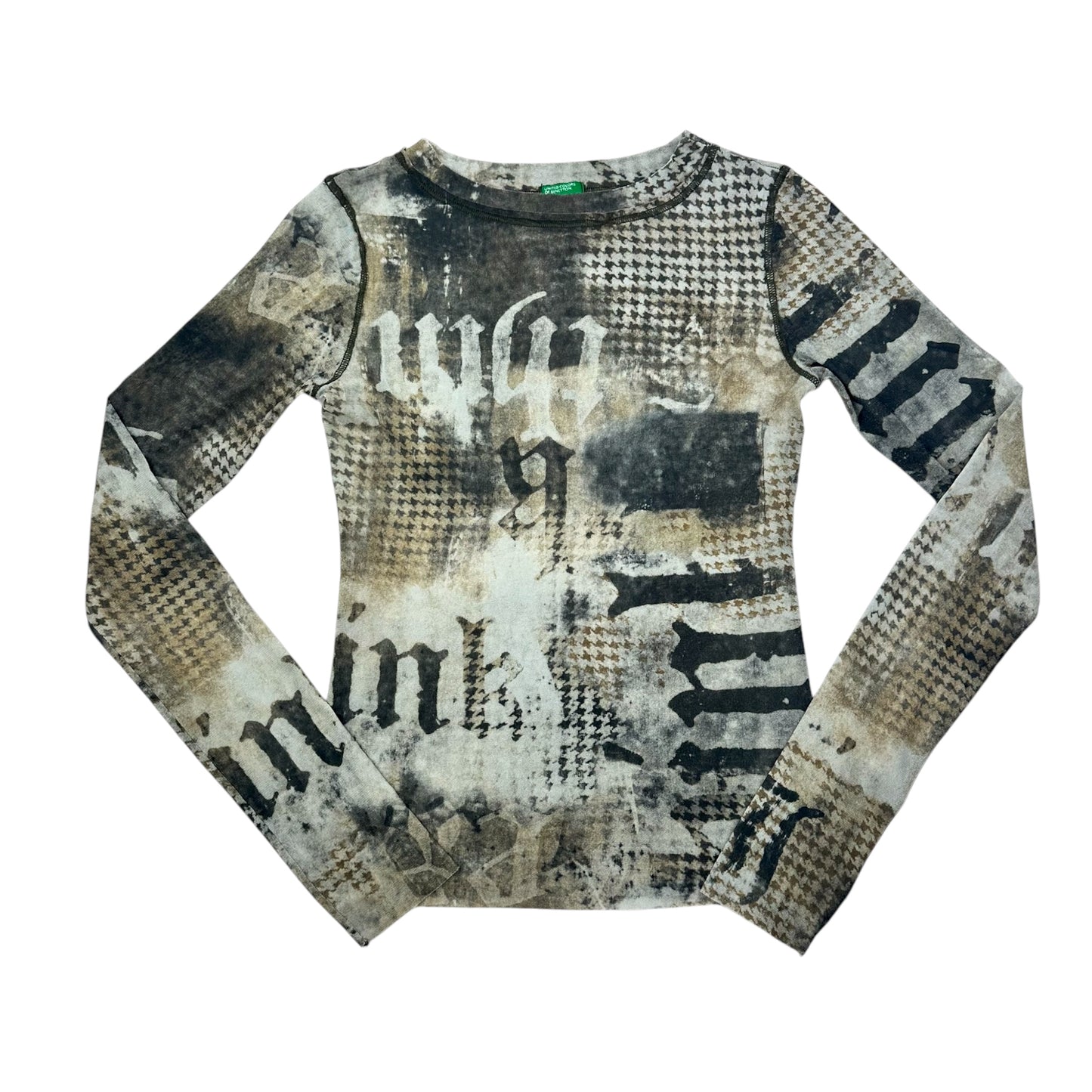 United Colors of Benetton Grunge Mesh Top