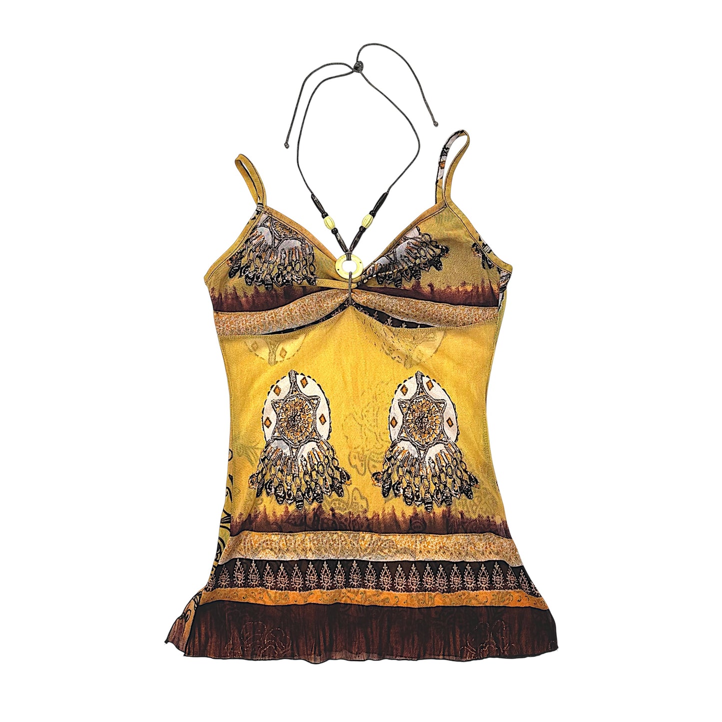 Sunset Pattern Mesh Cami