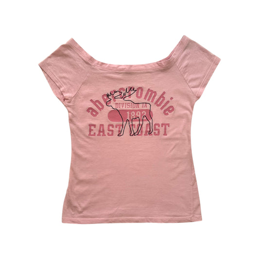 Abercrombie Off Shoulder Pink Top