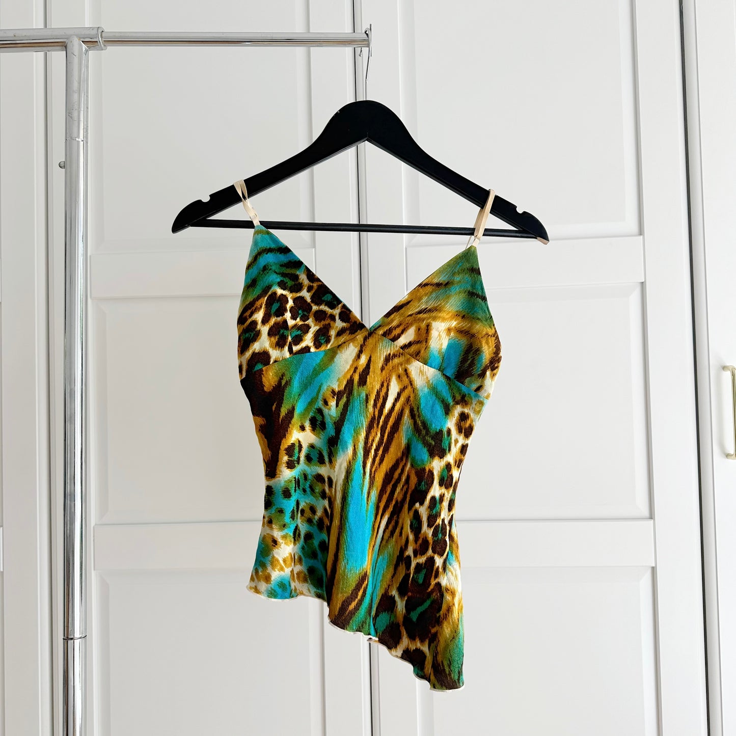 Blue Leopard Asymmetrical Cami