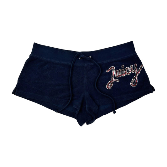 Juicy Couture Navy Rhinestone Mini Shorts