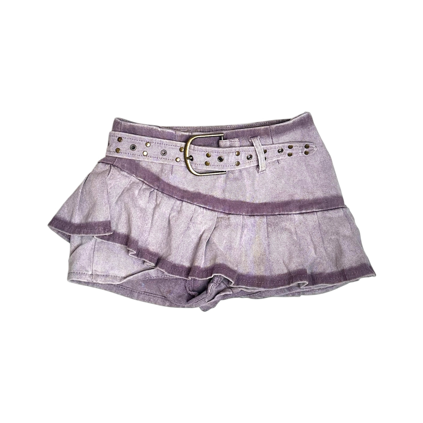 Purple Denim Mini Skirt