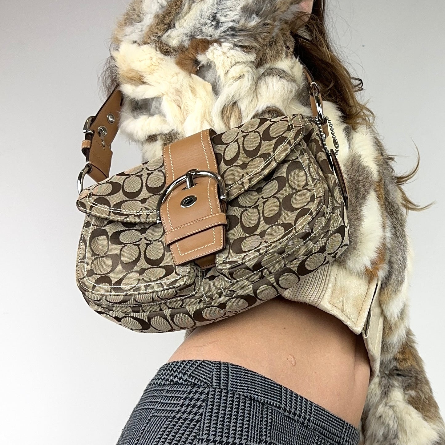 Coach Monogram Buckle Bag
