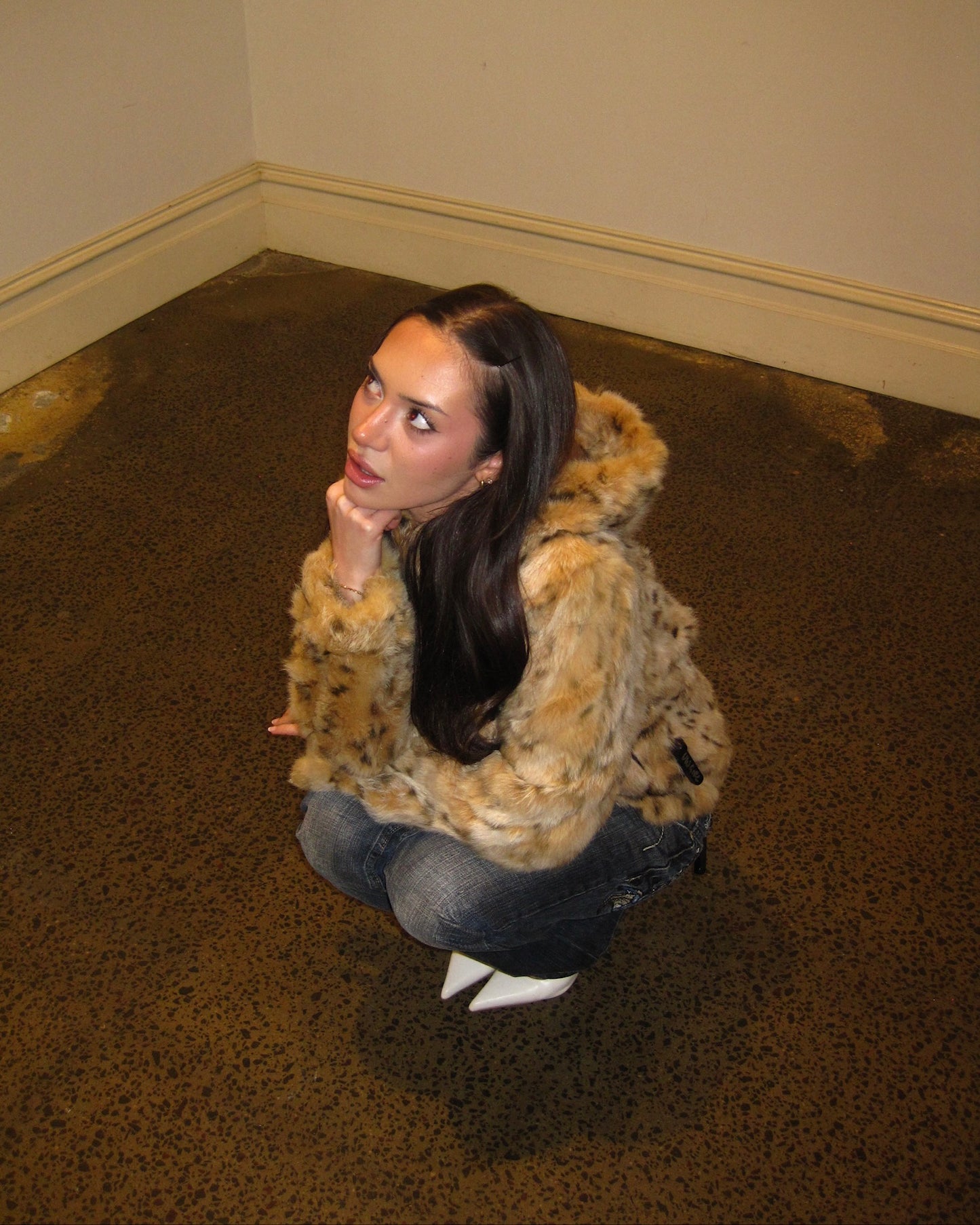 Genuine Fur Leopard Print Jacket