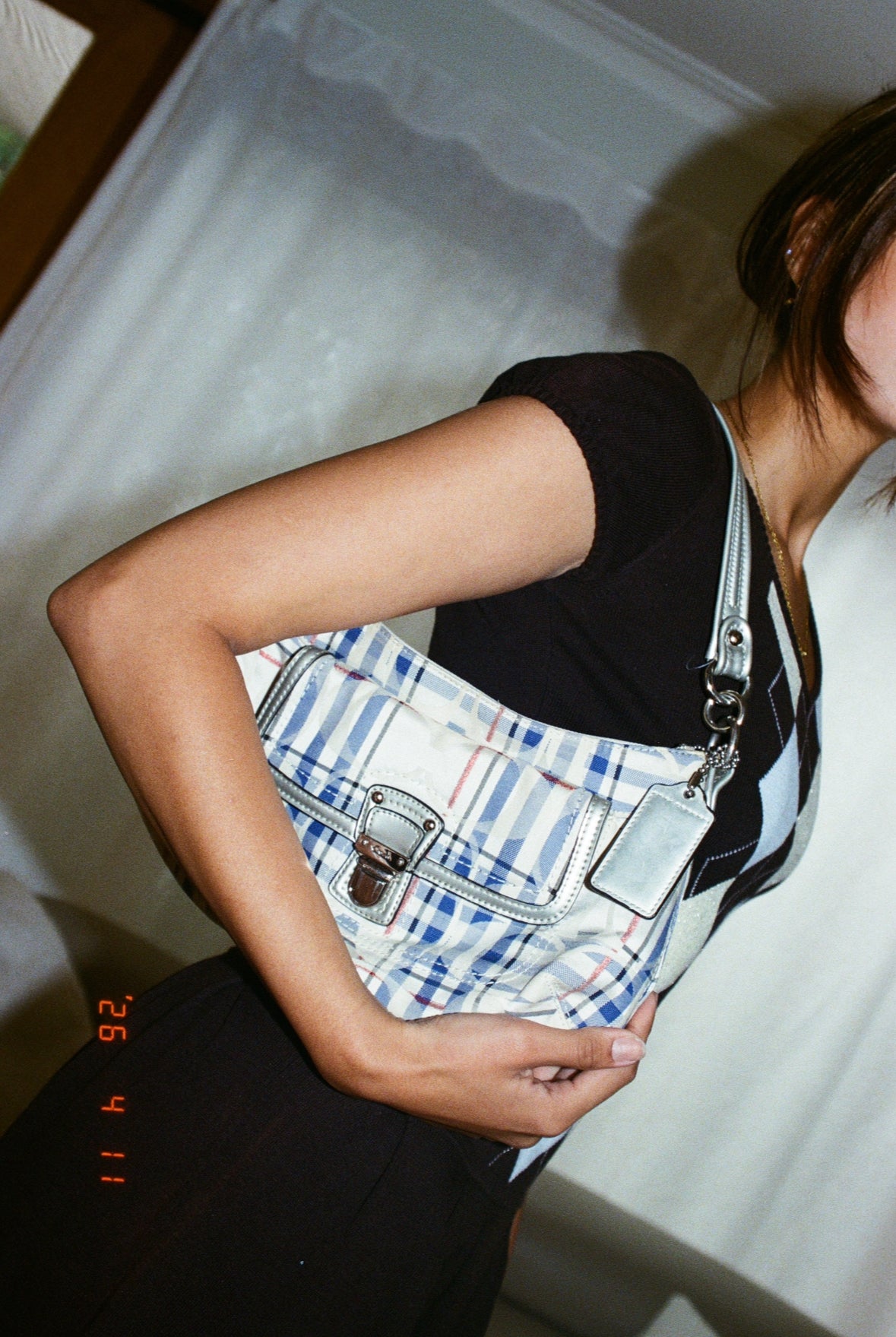 Coach Poppy Madras Plaid Tartan Bag