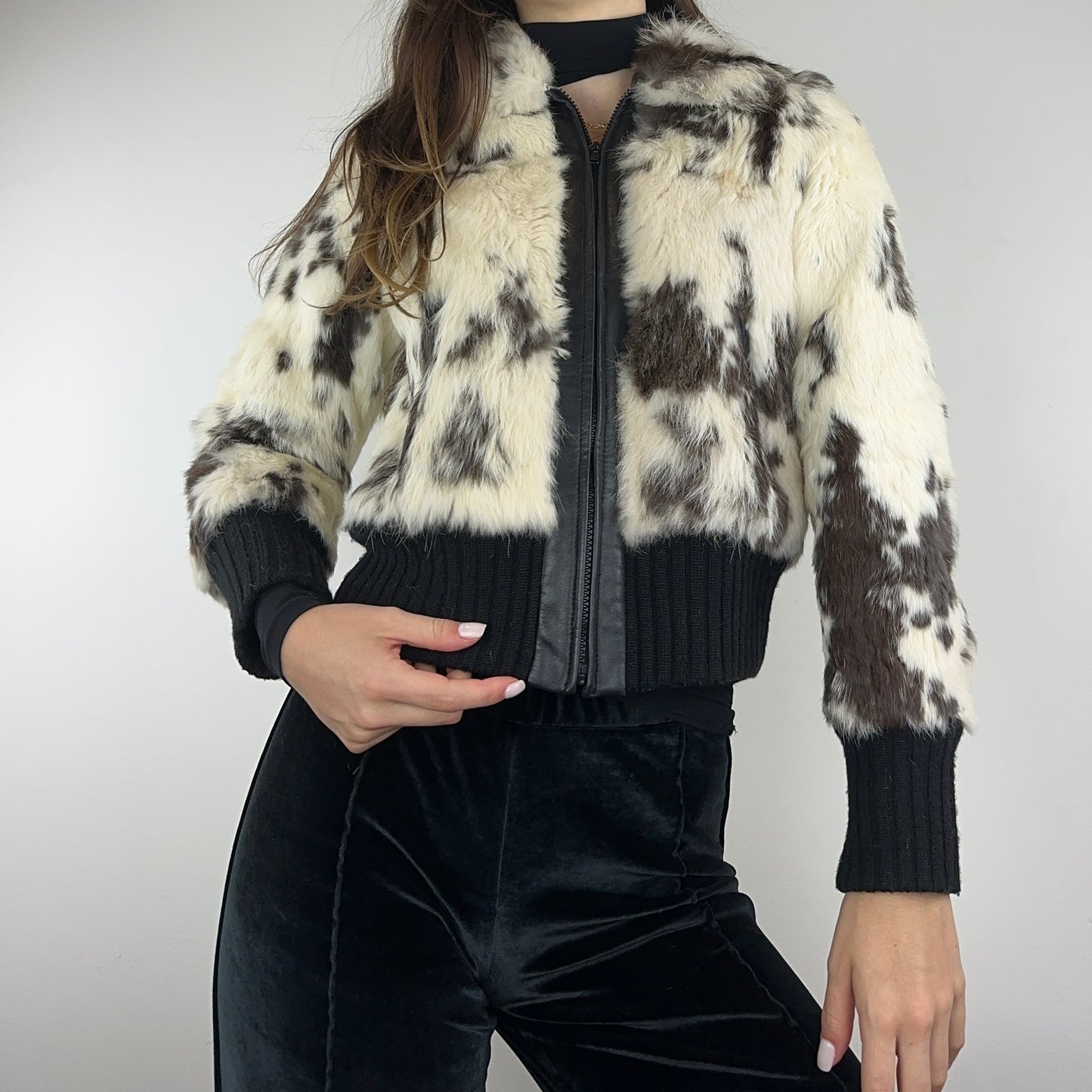 Fur Zip Up Jacket