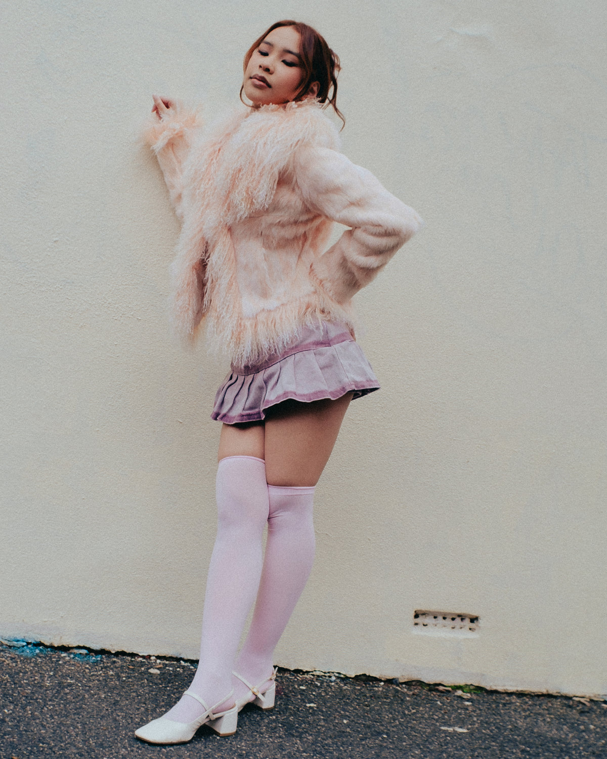 Pink Genuine Fur Jacket
