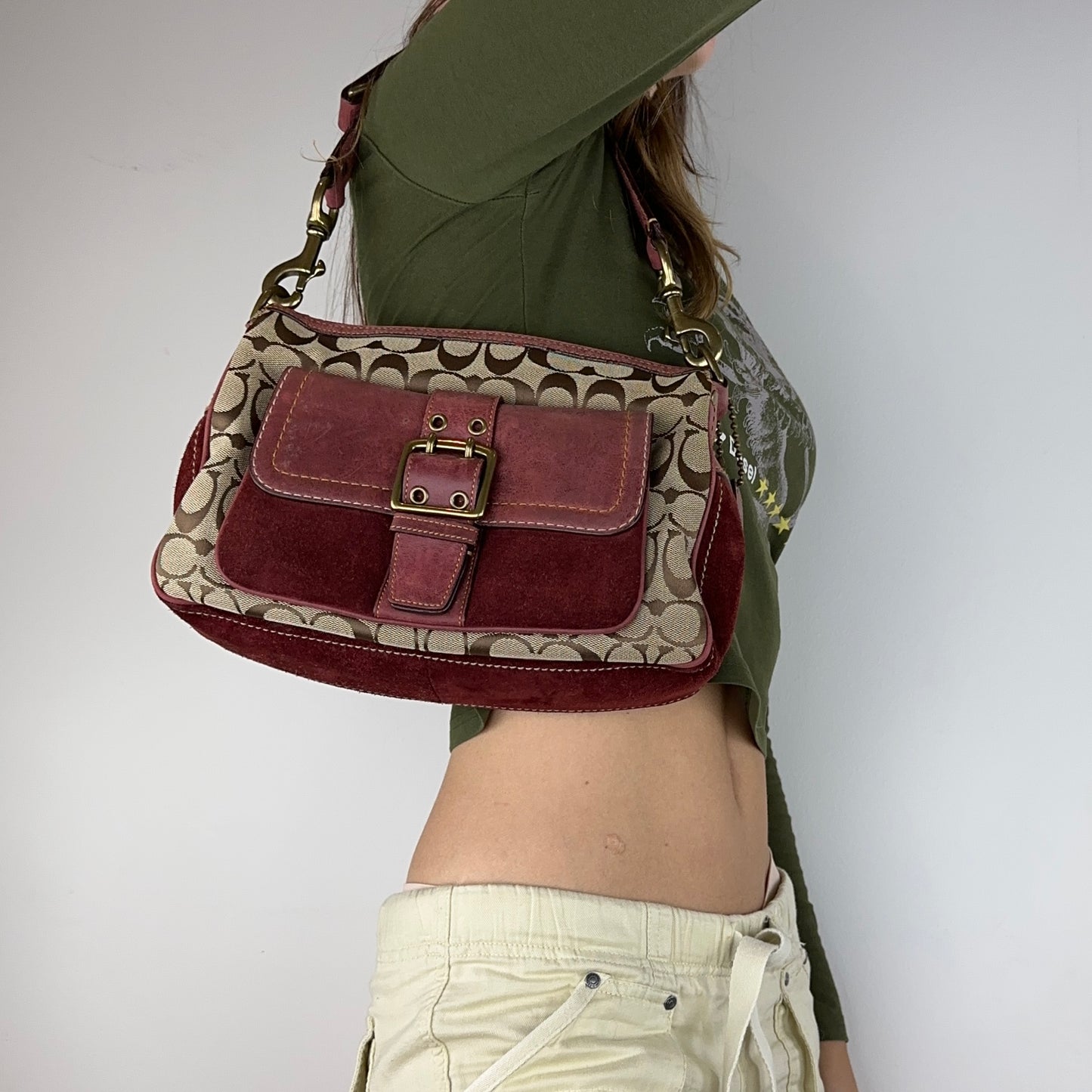 Coach Monogram Buckle Bag