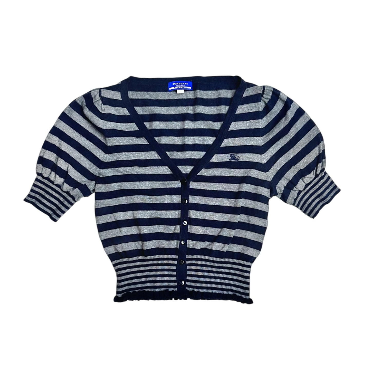 Burberry Striped Cropped Cardigan