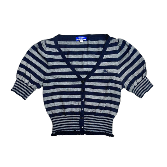 Burberry Striped Cropped Cardigan