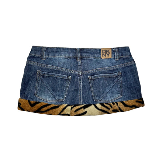 DKNY Denim Tiger Mini Skirt