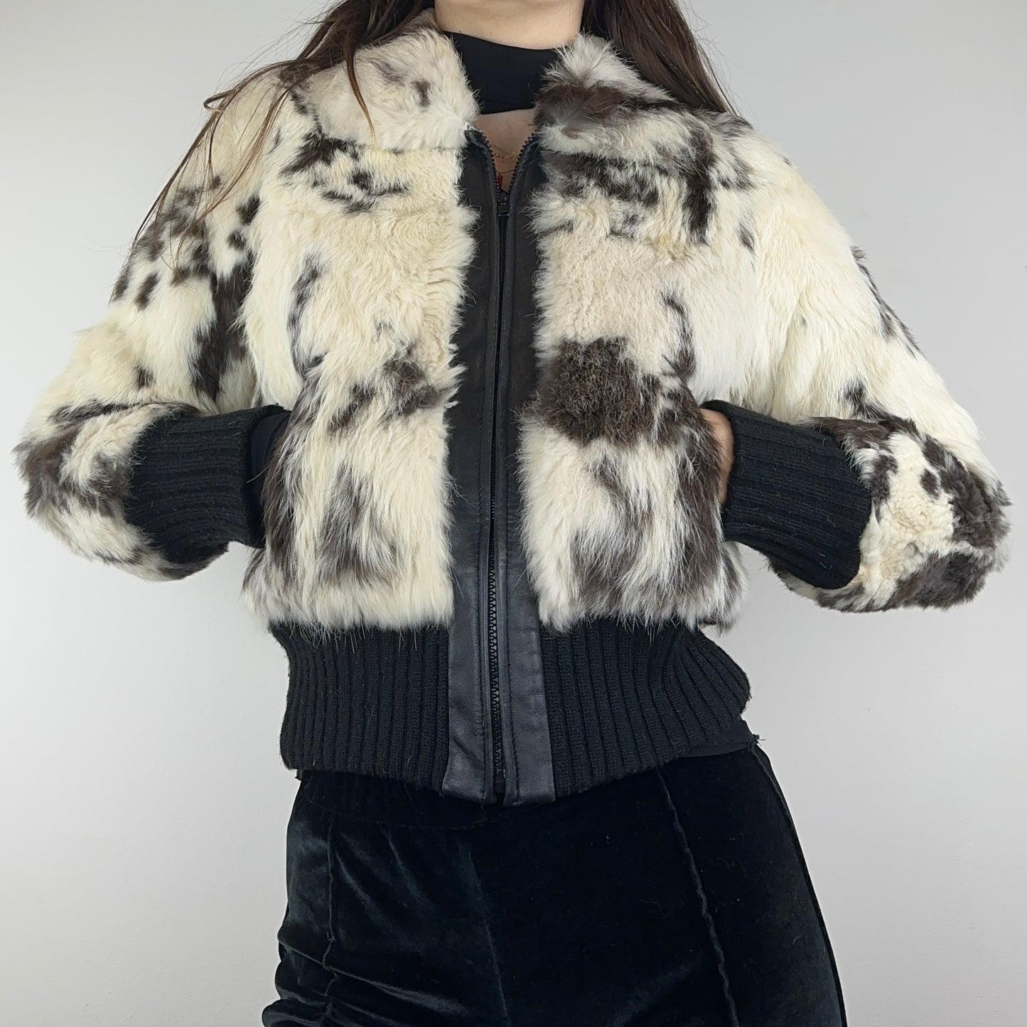 Fur Zip Up Jacket