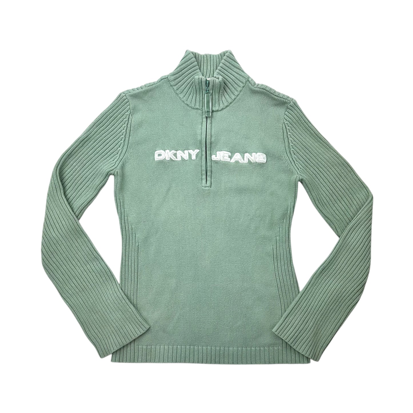 DKNY Jeans Aqua Quarter Zip Knit