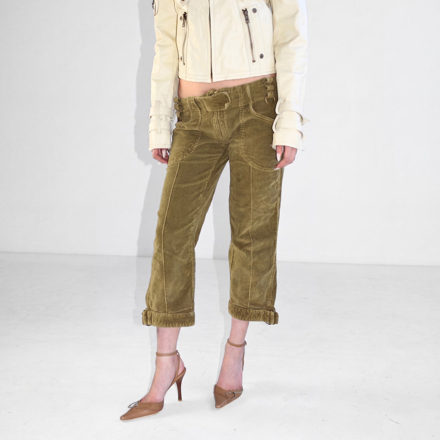 Miss Sixty Khaki Corduroy Capris