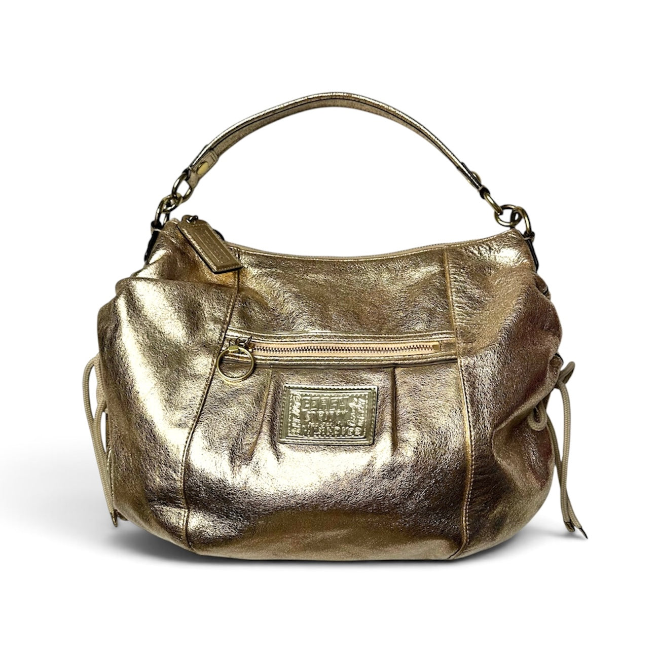 Coach Poppy Gold Metallic Bag