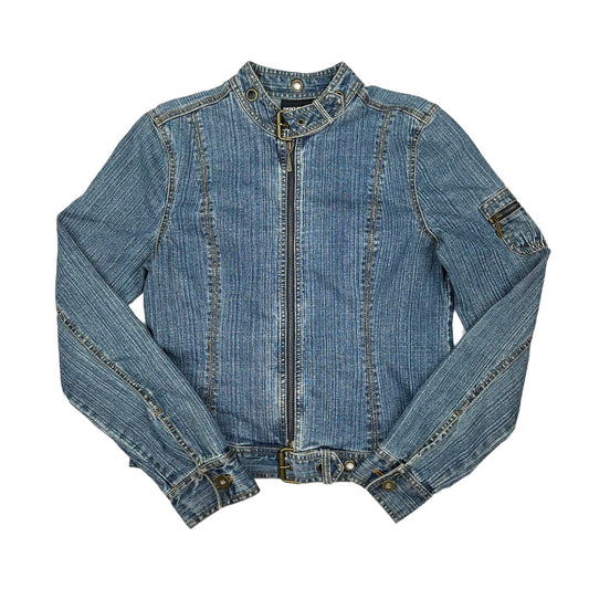 DKNY Buckle Denim Zip Up