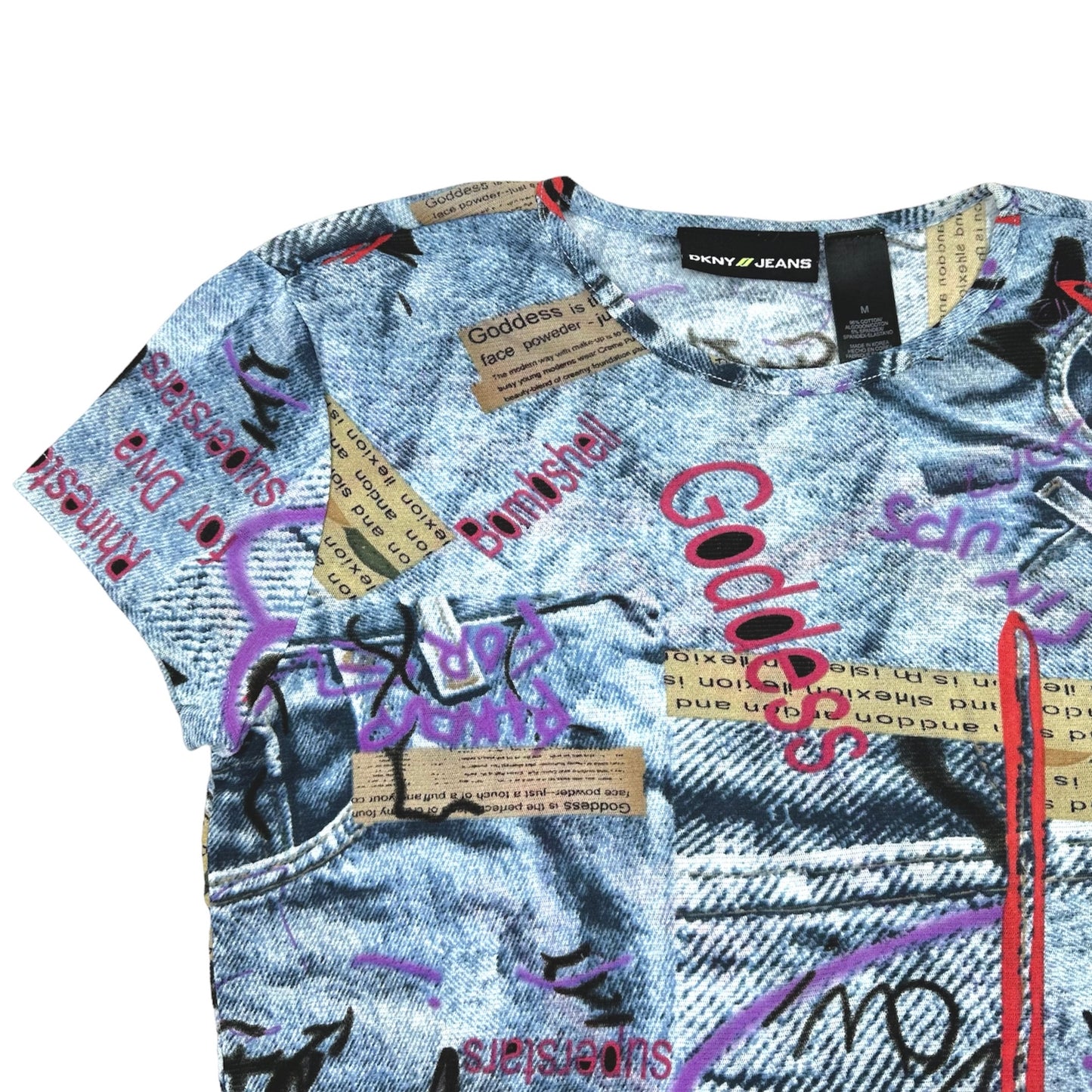 DKNY Mesh Print Baby Tee
