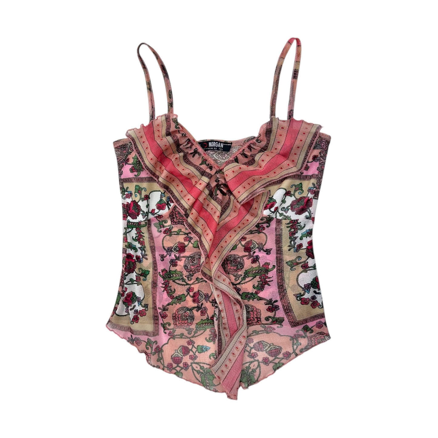 Morgan De Toi Mesh Printed Cami