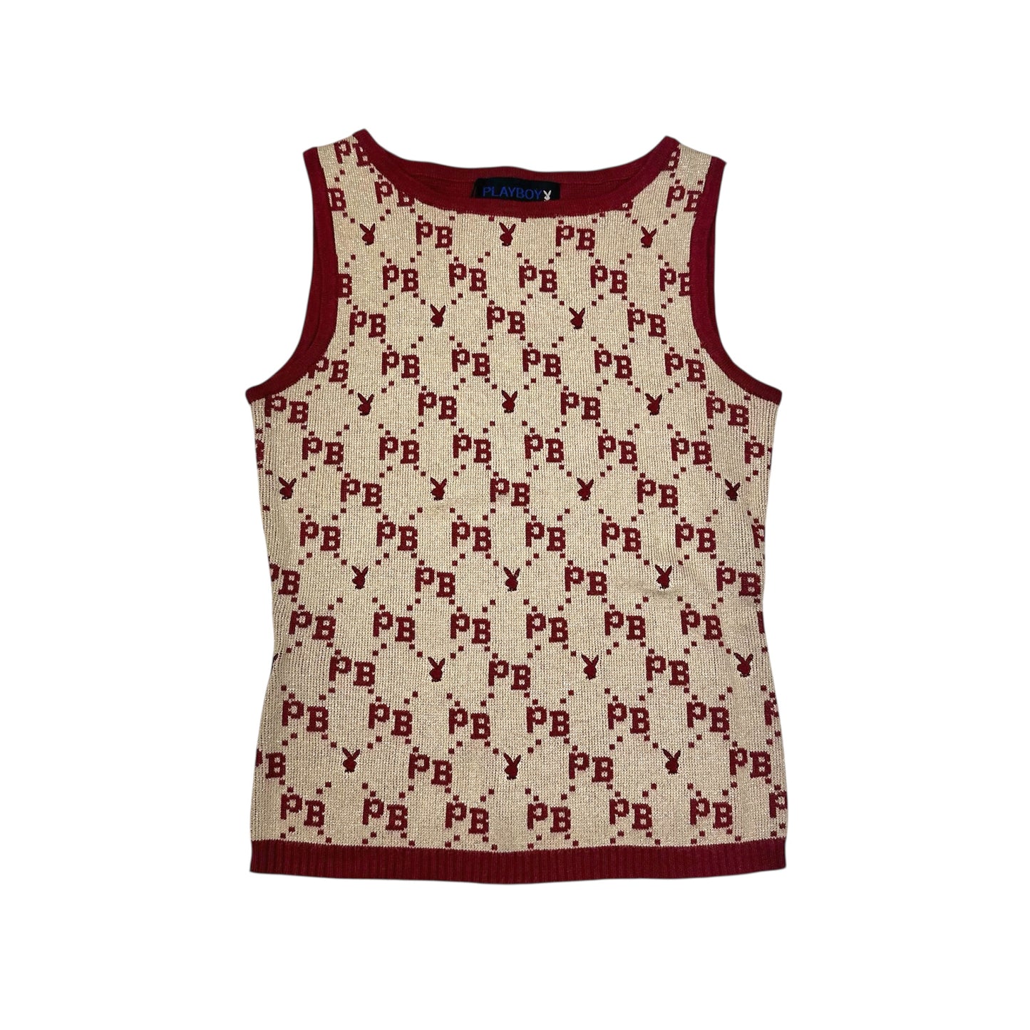 Playboy Gold Monogram Knit Tank