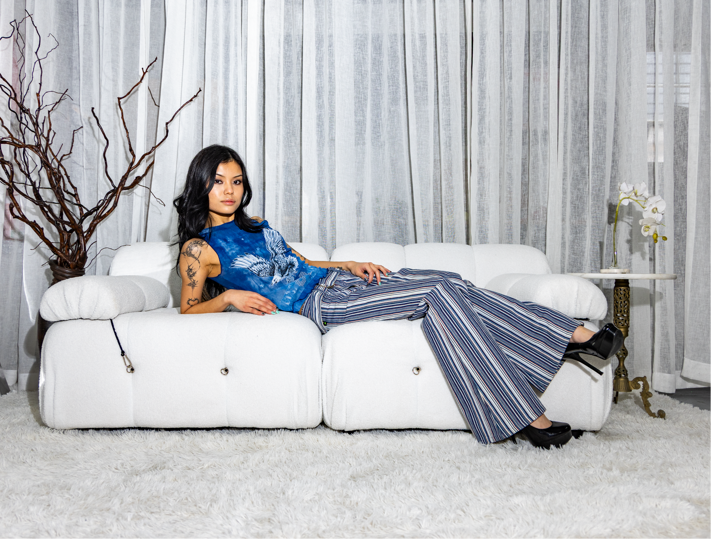 DKNY Striped Jeans