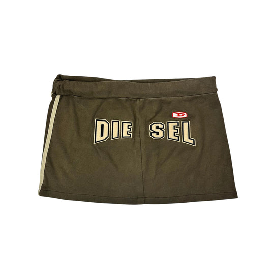 Diesel Khaki Sporty Mini Skirt